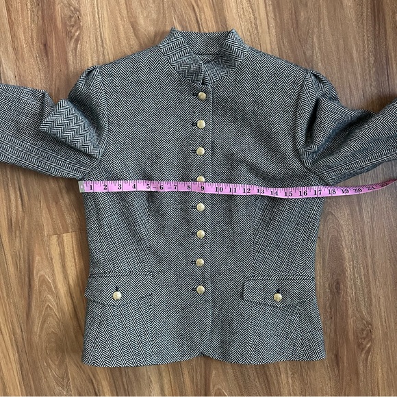 Vintage wool tweed herringbone blazer - Picture 7 of 16